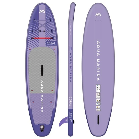 Aqua Marina Coral 10.2 SUP Komplett Set Ausblasbares Stand Up Paddle Board Night-fade – Bild 2