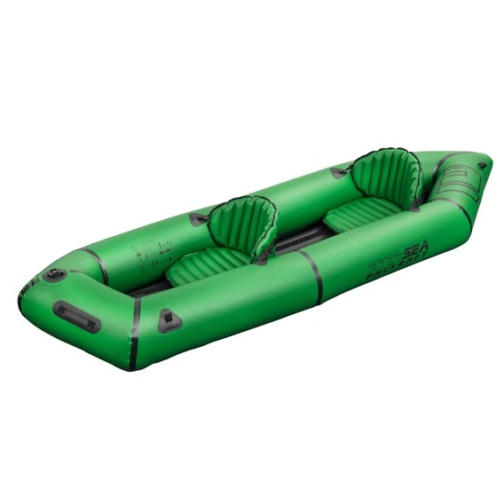 Extasea Packraft 300 Double 2er Trekking Schlauchboot Oliv-grĂĽn TPU Ultra Leicht