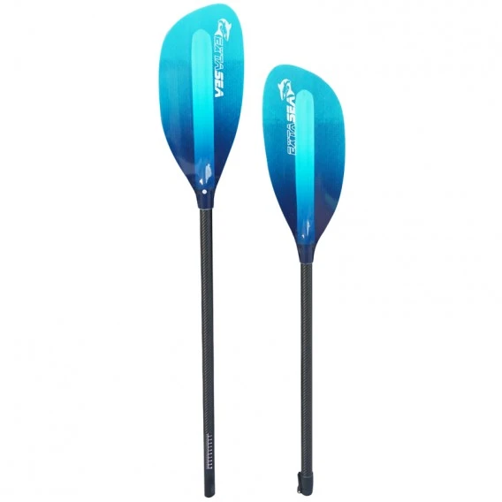 ExtaSea Pro-XL Carbon Vario Doppelpaddel | 220-240cm | 2-teilig | Blue-light Blue – Bild 4