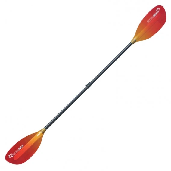ExtaSea Pro-XL Carbon Vario Doppelpaddel | 220-240cm | 4-teilig | Red-yellow – Bild 3