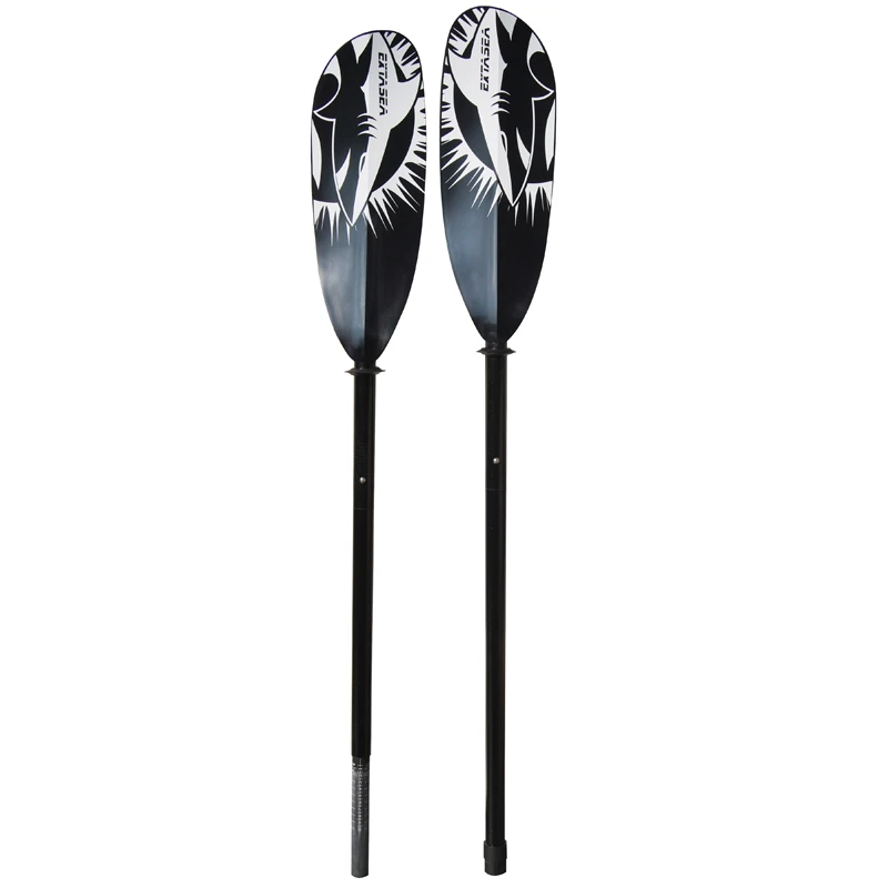 ExtaSea Tour Vario Fiberglas Doppelpaddel | 220-240cm | 2-teilig | Schwarz-weiß – Bild 3