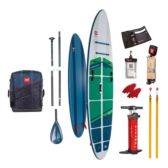 Red Paddle Compact 12.0 SUP Komplett Set Mit Paddel Ausblasbare Stand Up Paddle Board